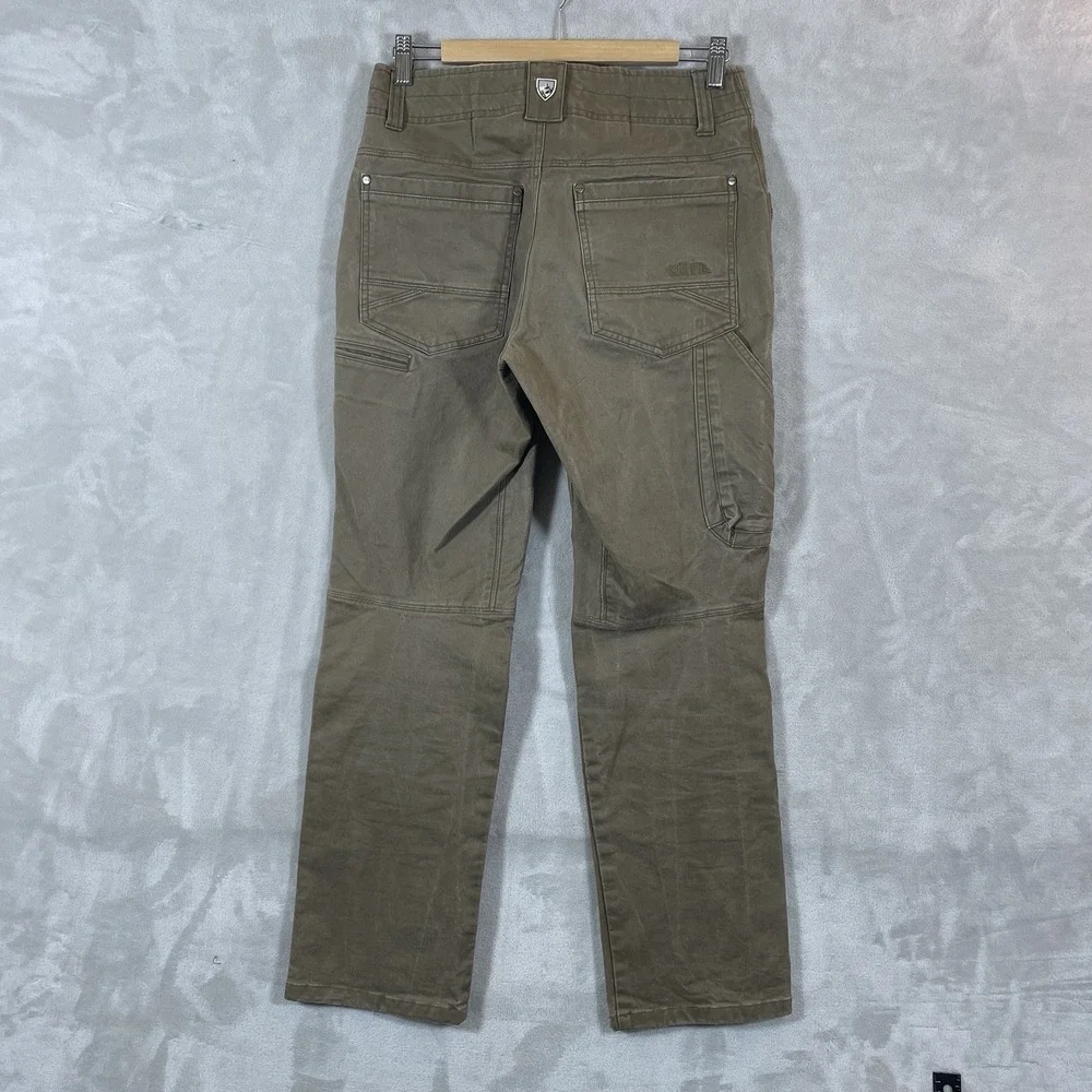 Kuhl Rebel Pants Mens 30x30 Brown Vtg Patina Dye Canvas Outdoor Hiking 5139